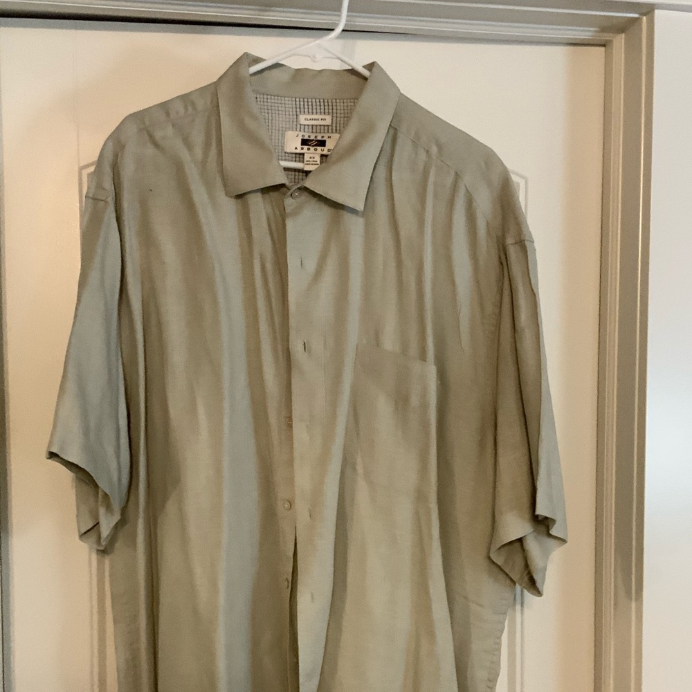 Joseph Abboud Button Down Shirt Mens Sz XXL Tan